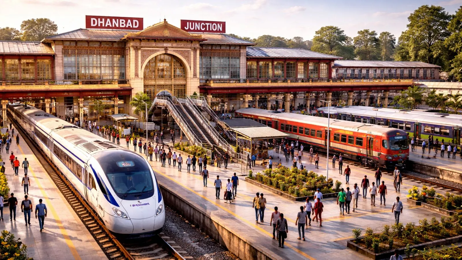 Dhanbad Railway Station near the township